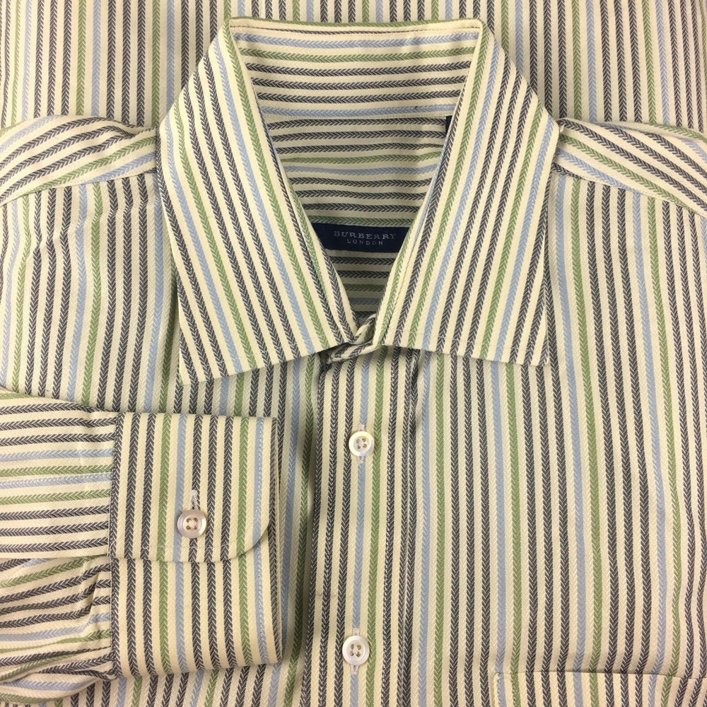 Burberry London Twill Dress Shirt Large